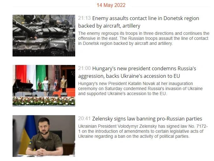 Berita headlines tentang peraturan oposisi di Ukraina