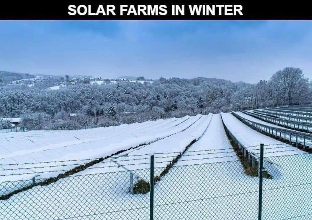 SOLAR FARMS IN WINTER 