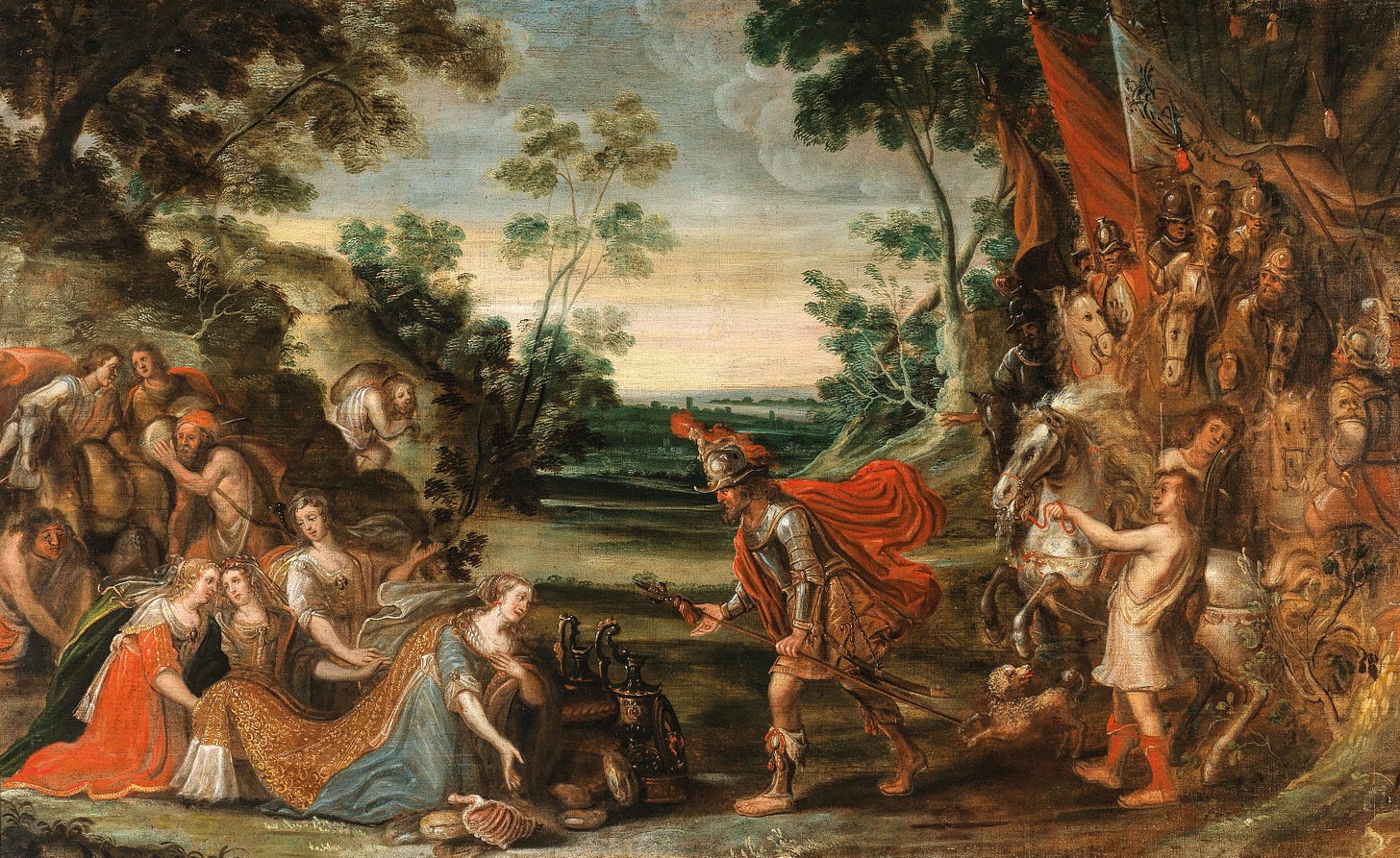 King Solomon and the Queen of Sheba by Frans Wouters (Flemish, 1612 - 1659)
