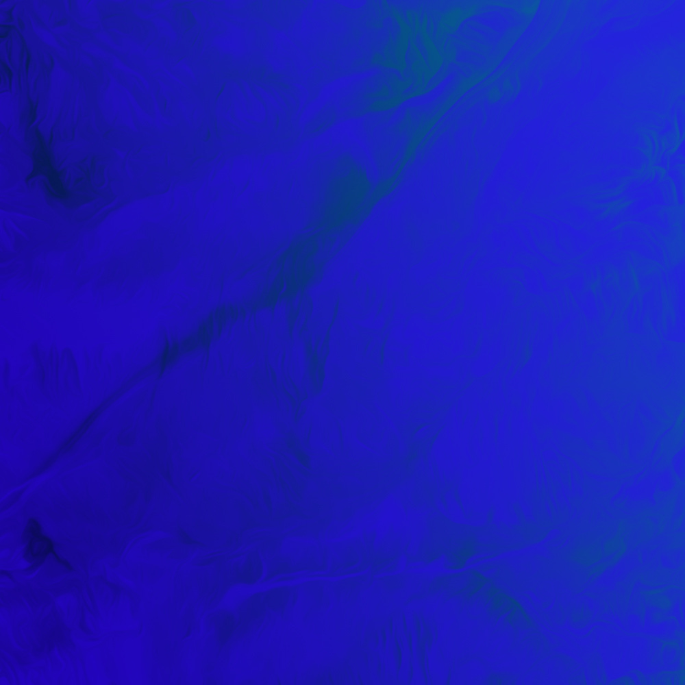 a cobalt blue gradient map overlaying on a surface of mountains and water