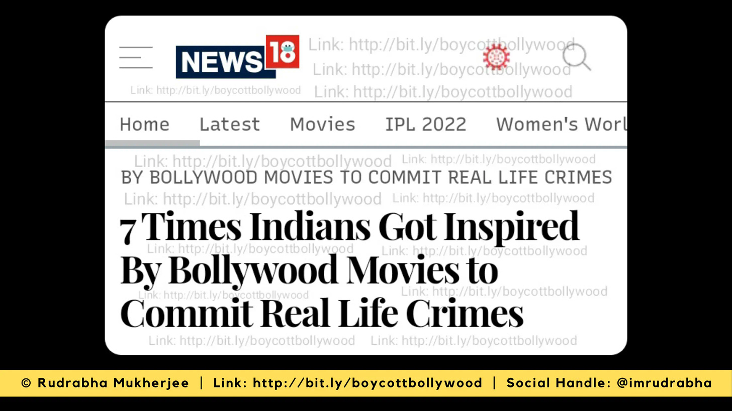 Bollywood Movies inspired people to commit real life crimes