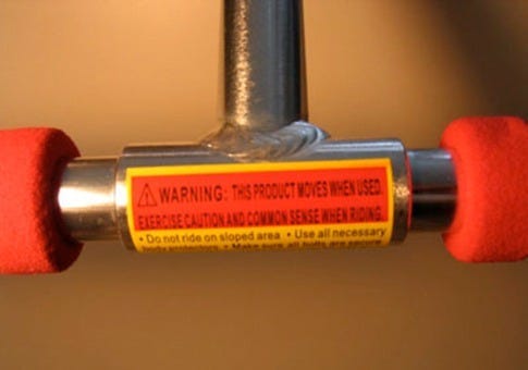 Label: This product moves when used.