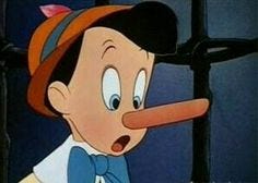 Pinocchio Lying Nose Grows