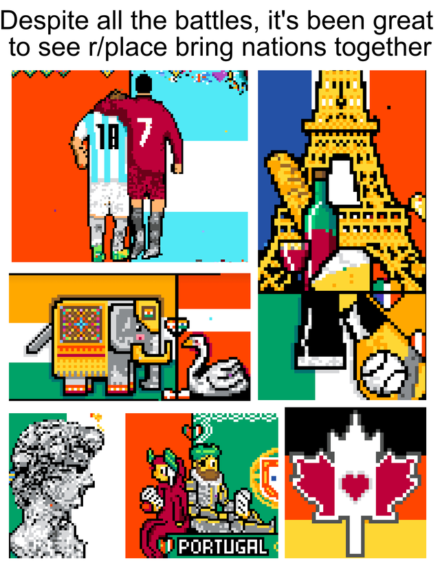 r/place - Countries respecting each other