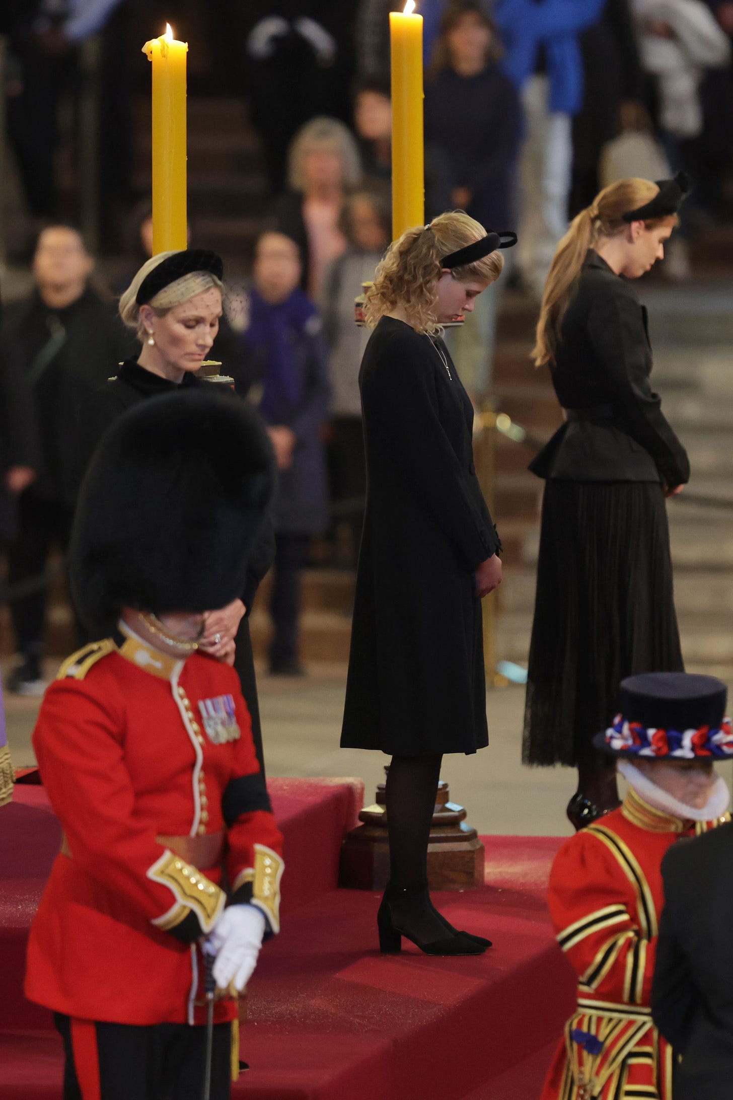 See All the Photos of Princes William & Harry & the Rest of Queen  Elizabeth's Grandchildren Stand Vigil at Her Coffin