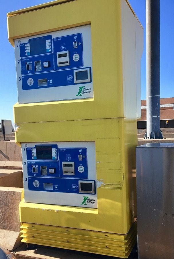 Where did you go, toll collection machine? Probably in storage, after the Illinois tollway mothballed more than 100 units, which all told cost about $20 million to purchase and maintain.