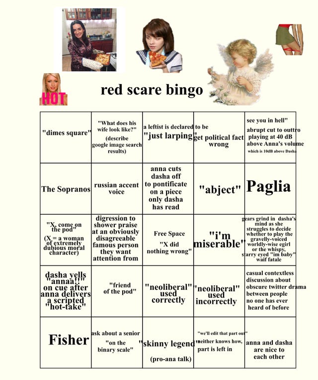 r/redscarepod - red scare bingo