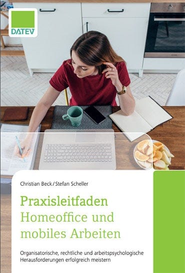 Buchcover Praxisleitfaden Homeoffice und mobiles Arbeiten - Praxistipps Remote Work von Stefan Scheller und Christian Beck