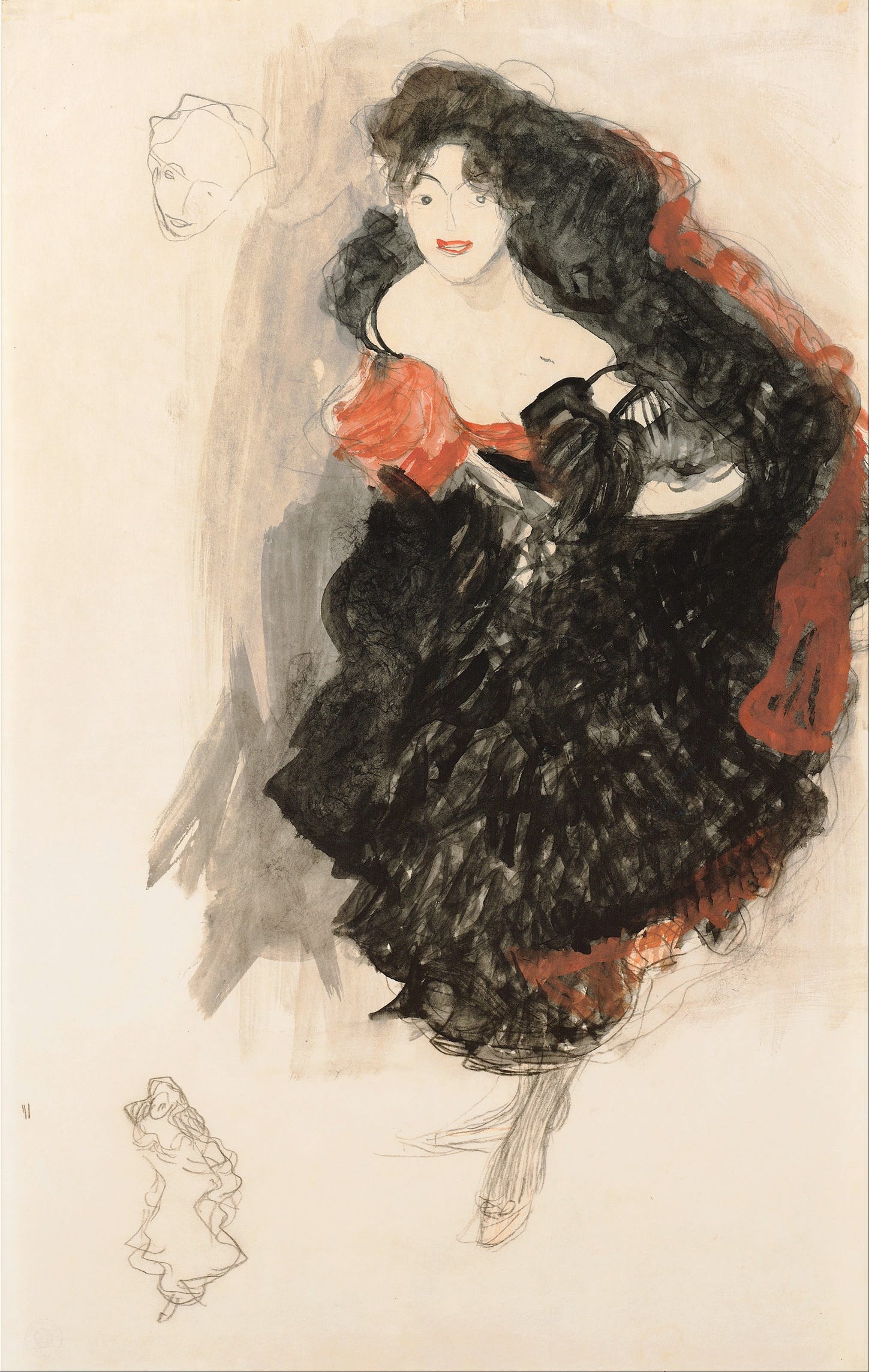 Study for Judith II (ca 1908) by Gustav Klimt