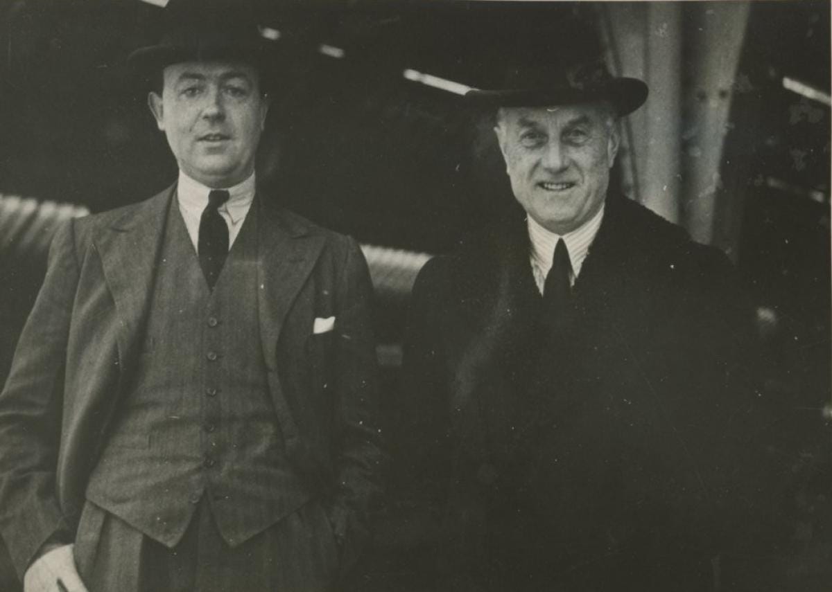 Sir Samuel Hoare en Suisse avec Pierre Laval by Photographie originale /  Original photograph: (1935) Photograph | photovintagefrance