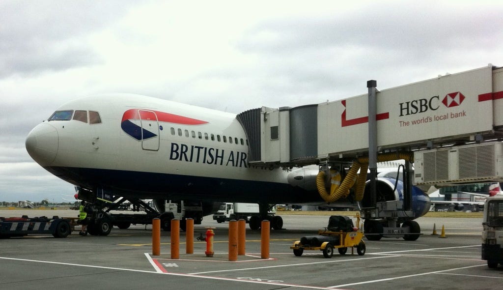 British Airways aircraft at Heathrow. Airplanes will remain rare in Australia for some time.