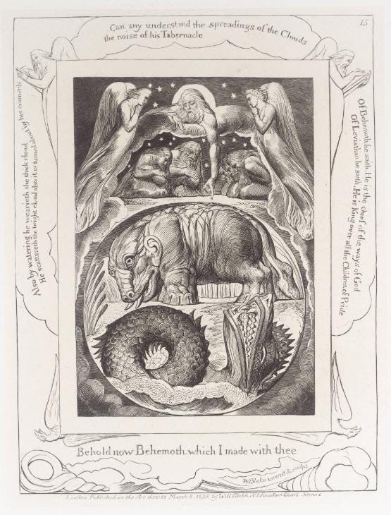Behemoth and Leviathan&#39;, William Blake, 1825, reprinted 1874 | Tate
