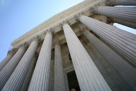 Columns outside supreme court building