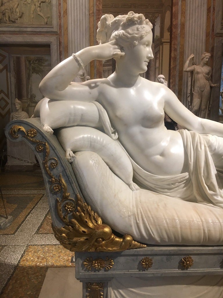 Pauline Bonaparte as Venus Victrix  Galleria Borghese in Rome
