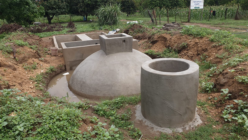 Constructed biogas digester