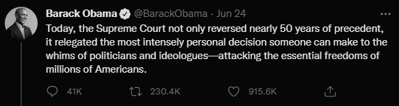 Obamas Tweet about SCOTUS