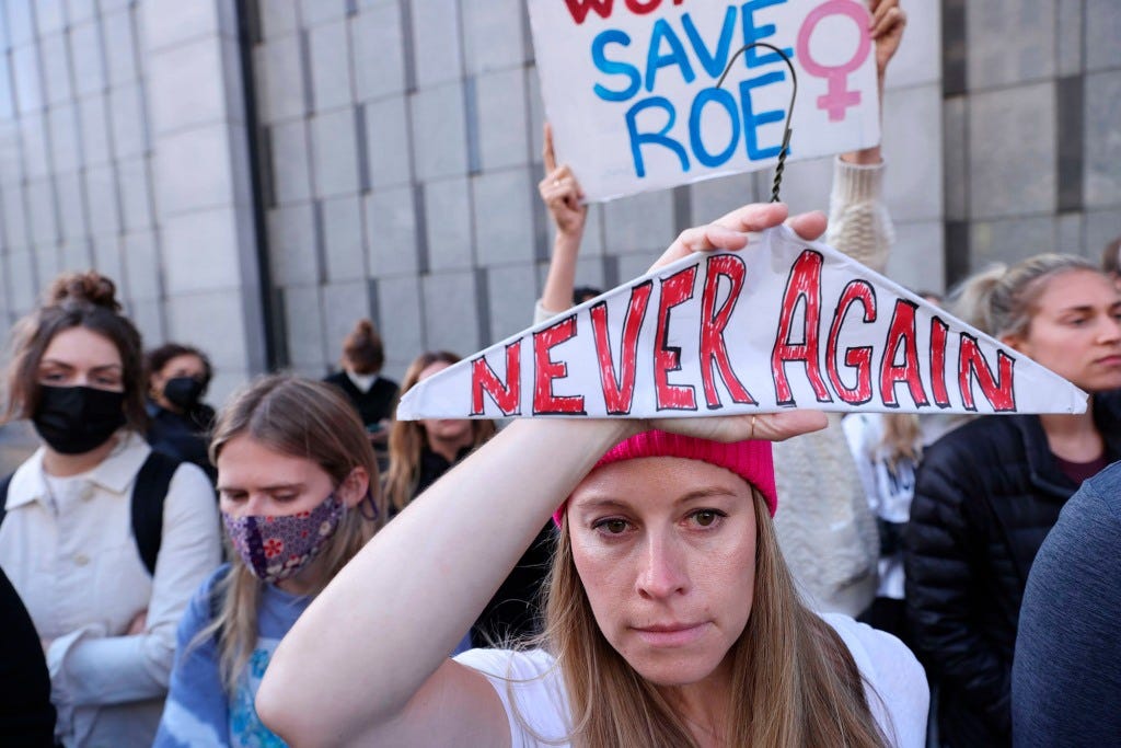 Protest about the Supreme Court's decision