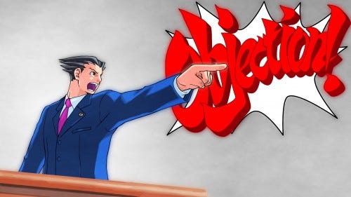 Create meme "Objection phoenix wright (Objection phoenix wright , objection  , phoenix wright ace attorney )" - Pictures - Meme-arsenal.com