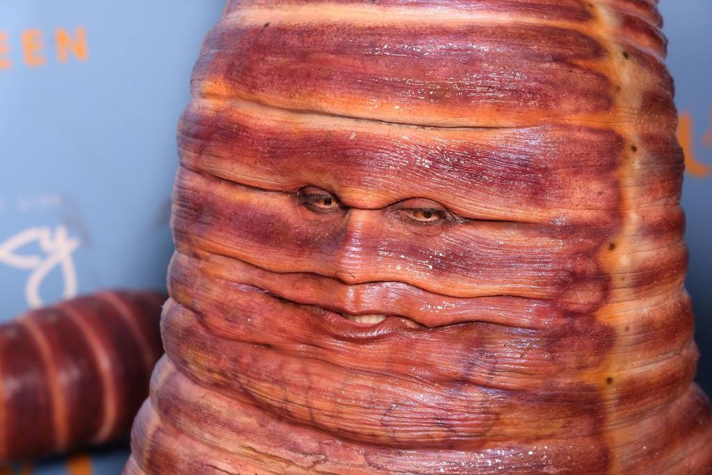 Heidi Klum dresses as worm for annual Halloween party
