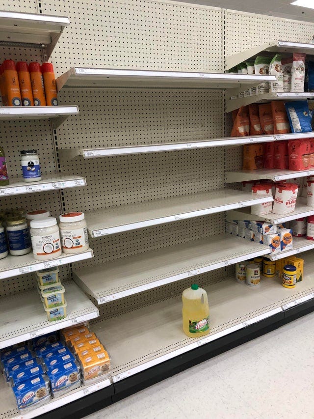 r/Shortages - One bottle of cooking oil and just a few bottles of antacid at Target tonight. Western US.