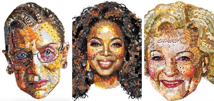 RBG, Oprah, and Betty White art