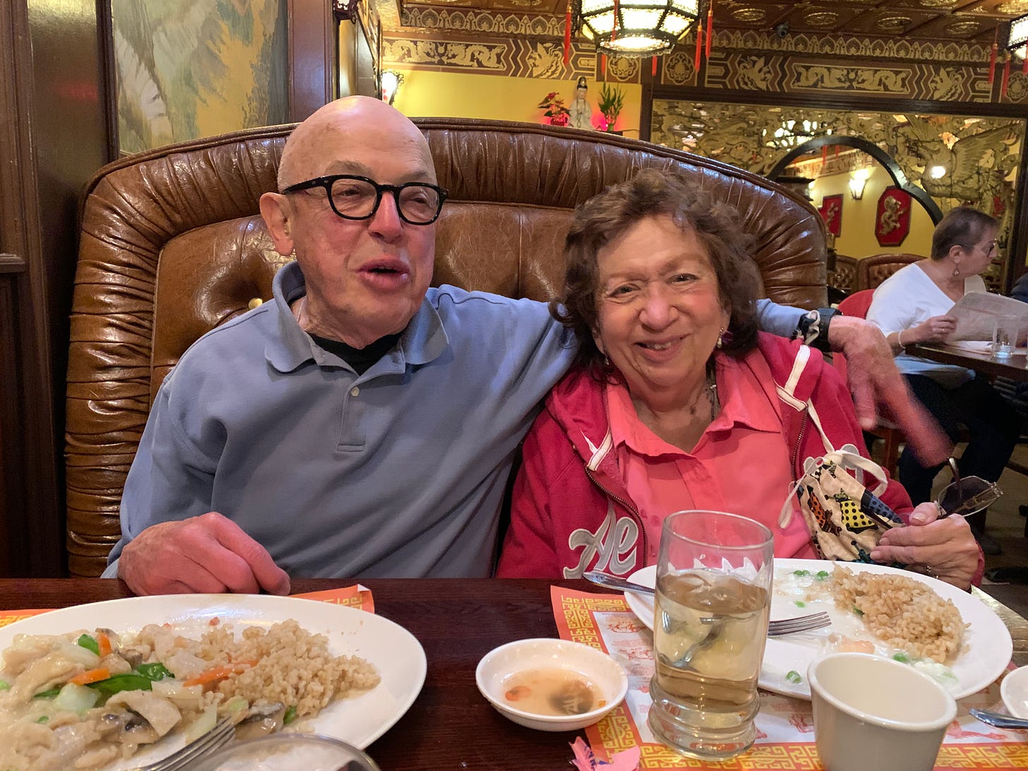 mom and dad at a Chinese restaurant