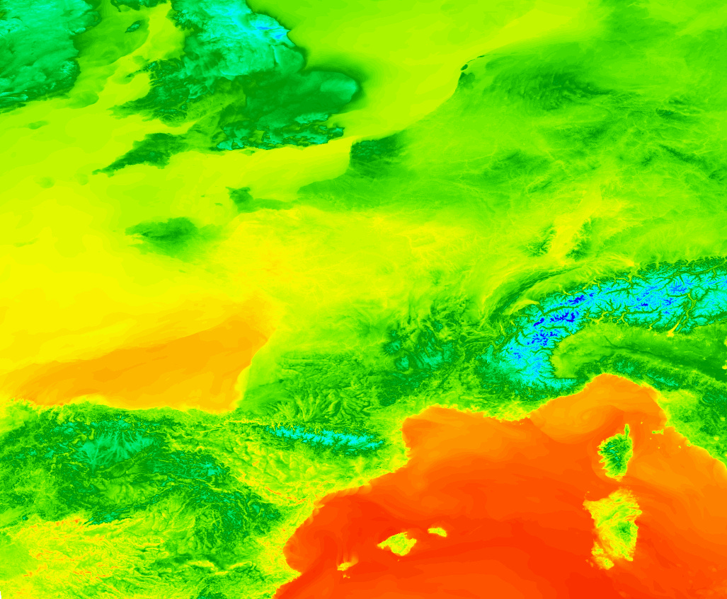 Night temperate in MeteoFrance 1.5 km model