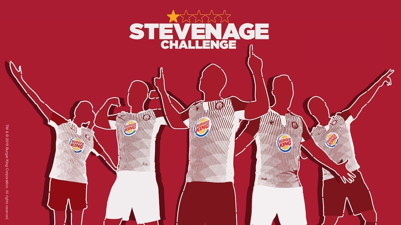 Introducing the Burger King Stevenage Challenge - News - Stevenage Football  Club