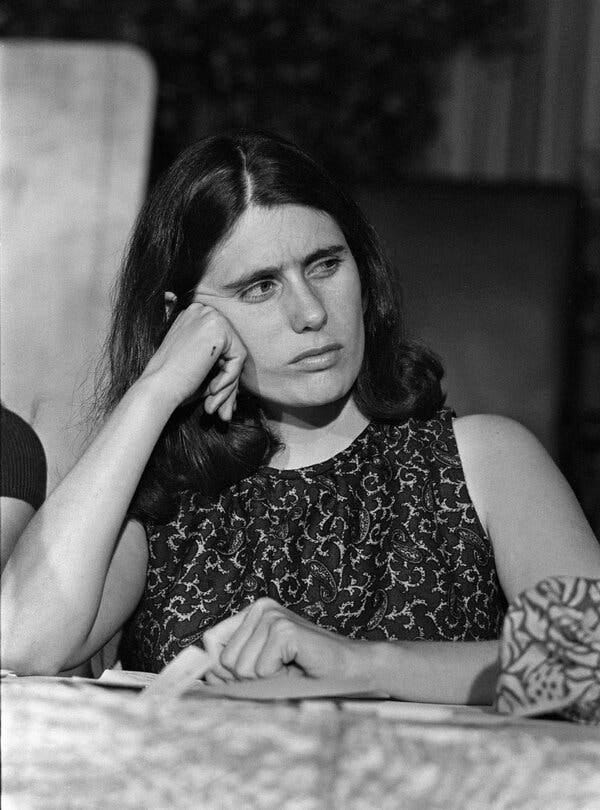Kathy Boudin at a news conference in 1969, when she was part of the radical group the Weather Underground. 