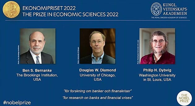 Nobelovu cenu za ekonomii získali Bernanke, Diamond a Dybvig za výzkum bank  - iDNES.cz