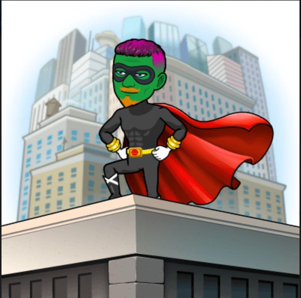 The Green, Superhero Version of Me
