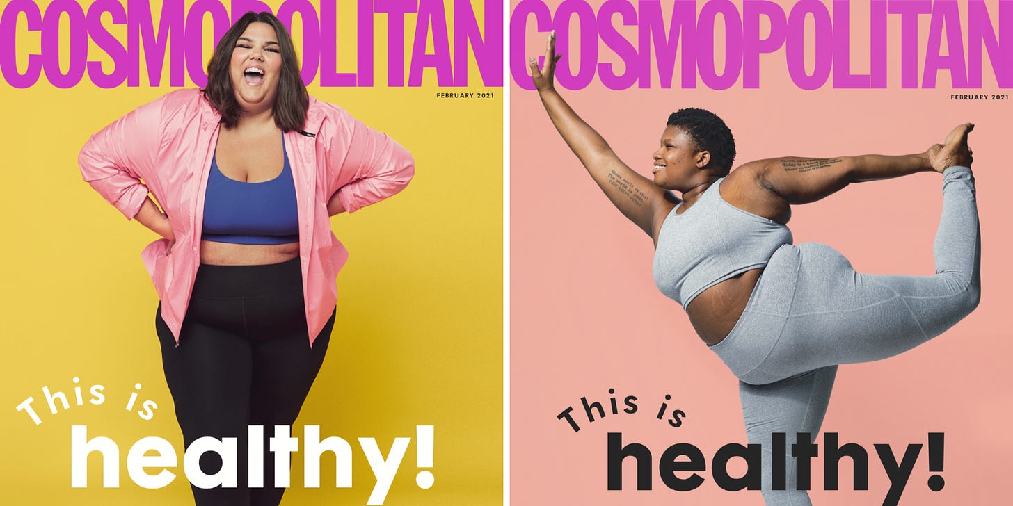 'This is healthy': Cosmopolitan promotes plus-sized 'wellness' despite COVID-19 obesity risks