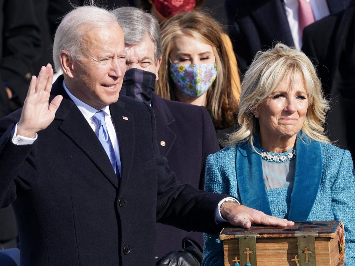 This is democracy&#39;s day&#39;: Biden sworn in as 46th president of the United  States | Joe Biden | The Guardian