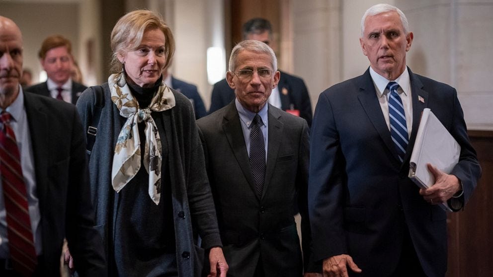 Deborah Birx, Anthony Fauci, Mike Pence