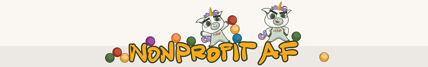 Nonprofit AF web site header