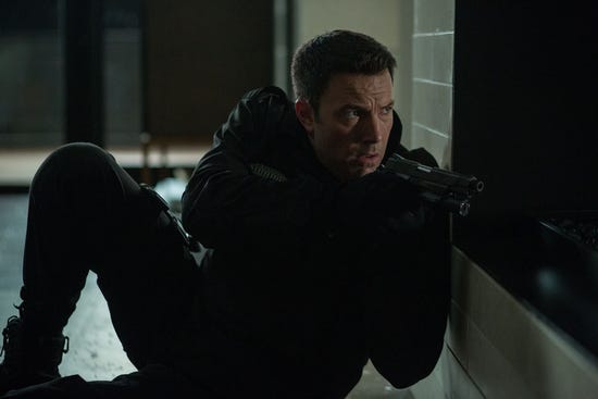 Christian Wolff (Ben Affleck) gets ready to spill a bit of red ink in the ledger in "The Accountant," a 2016 action-drama from Warner Brothers.
