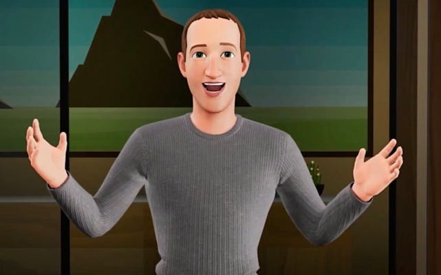 L’avatar de Mark Zuckerberg pour la conférence