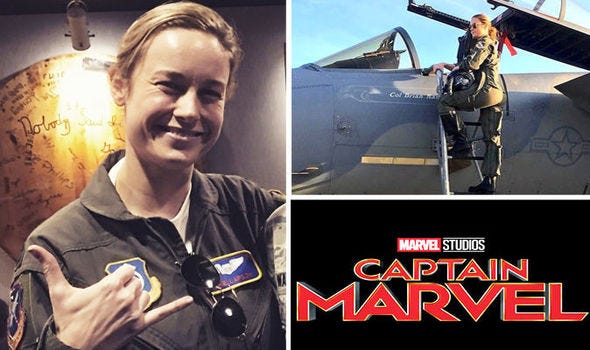 Avengers Captain Marvel: Brie Larson FIRST LOOK in fighter jet | Films |  Entertainment | Express.co.uk