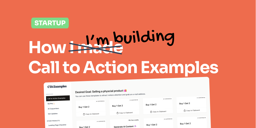 How I made Call to Action Examples