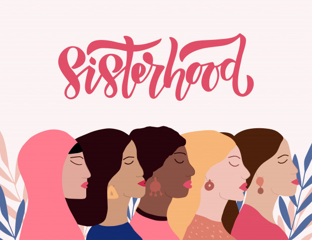 International women's day illustration with female faces of ...