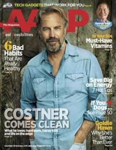 AARP Magazine Kevin Costner Issue