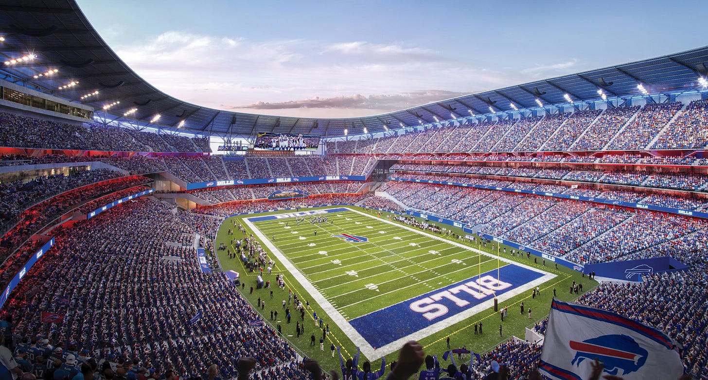 Buffalo Bills stadium by Populous will be "intimate yet intimidating"