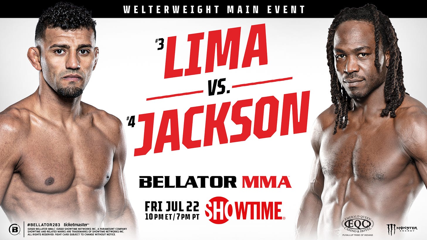 Opening Odds For Bellator 283: Lima vs. Jackson - MMAOddsBreaker