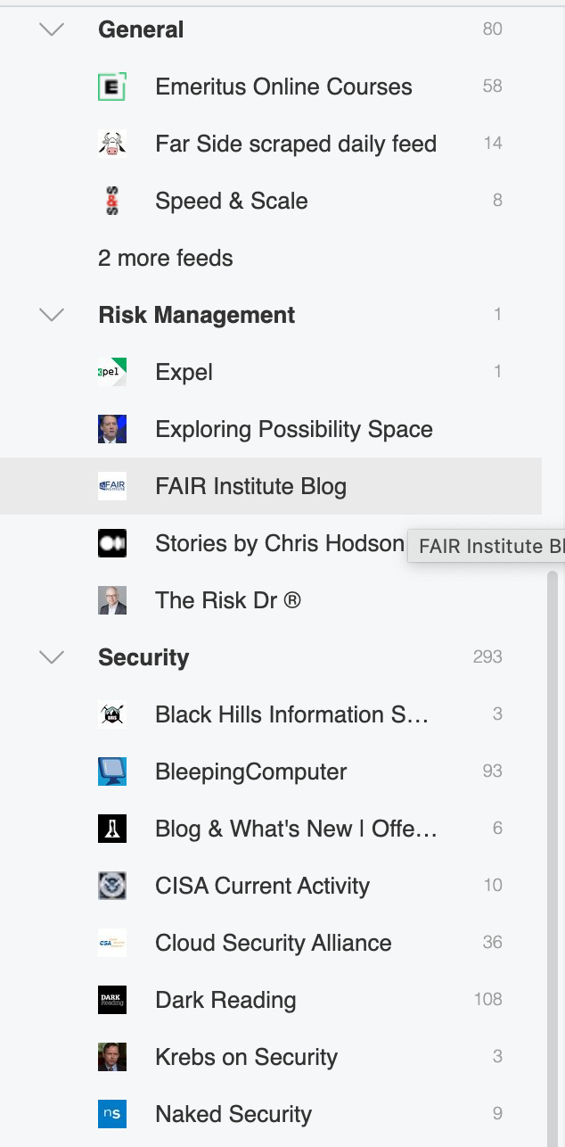 Feedly Sources List