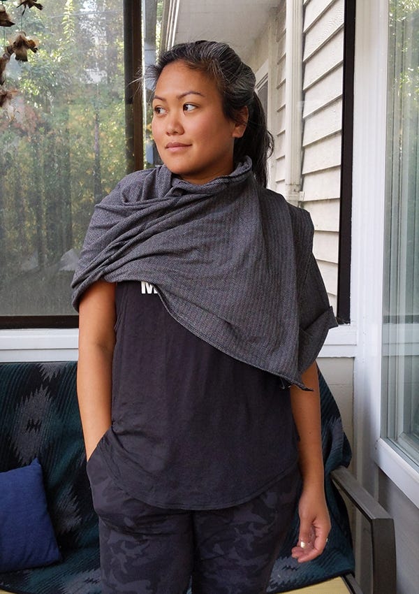 How to Wear lululemon Vinyasa Scarf Over Shoulder Wrap Shawl