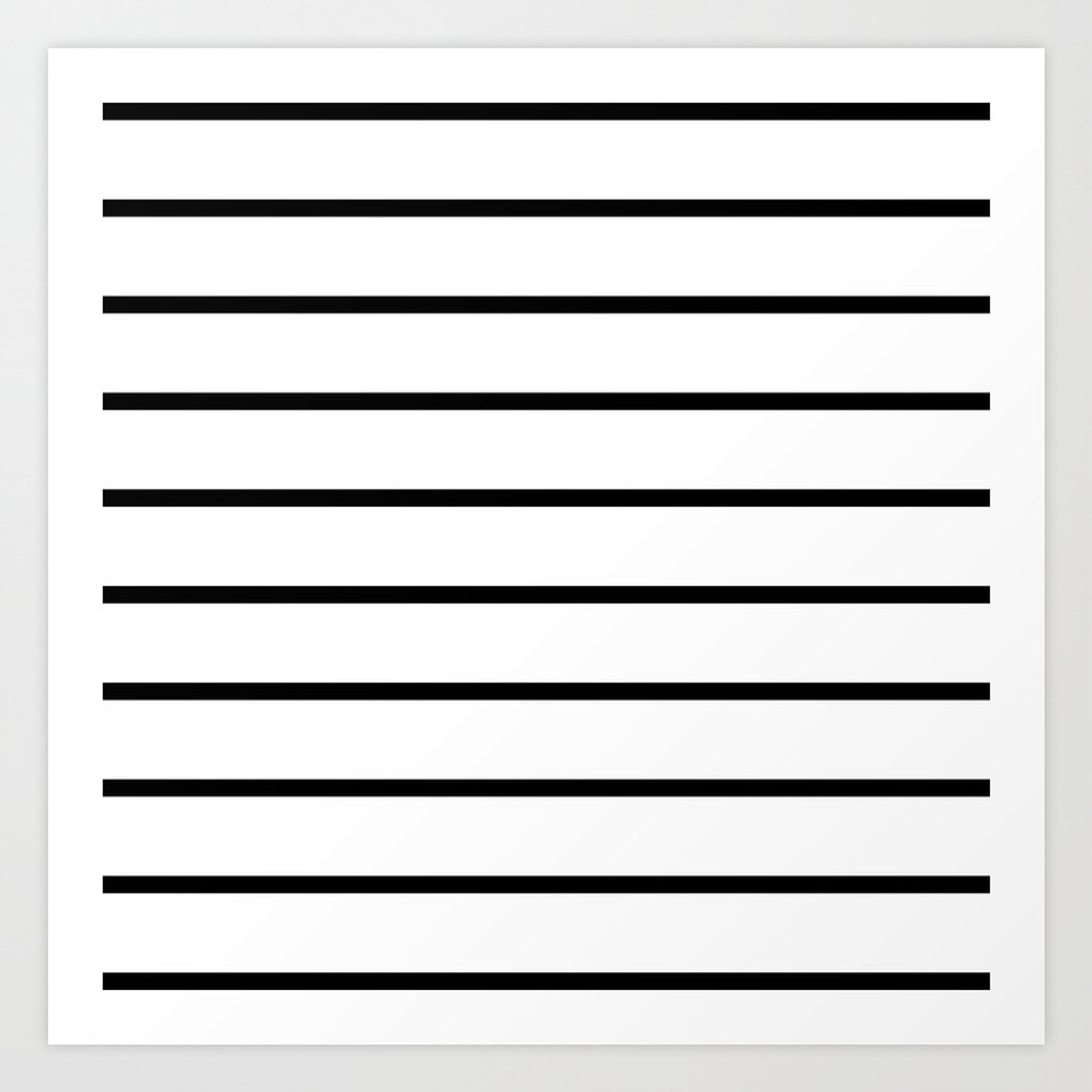 Horizontal Lines (Black & White Pattern) Art Print by LXLBX8 | Society6