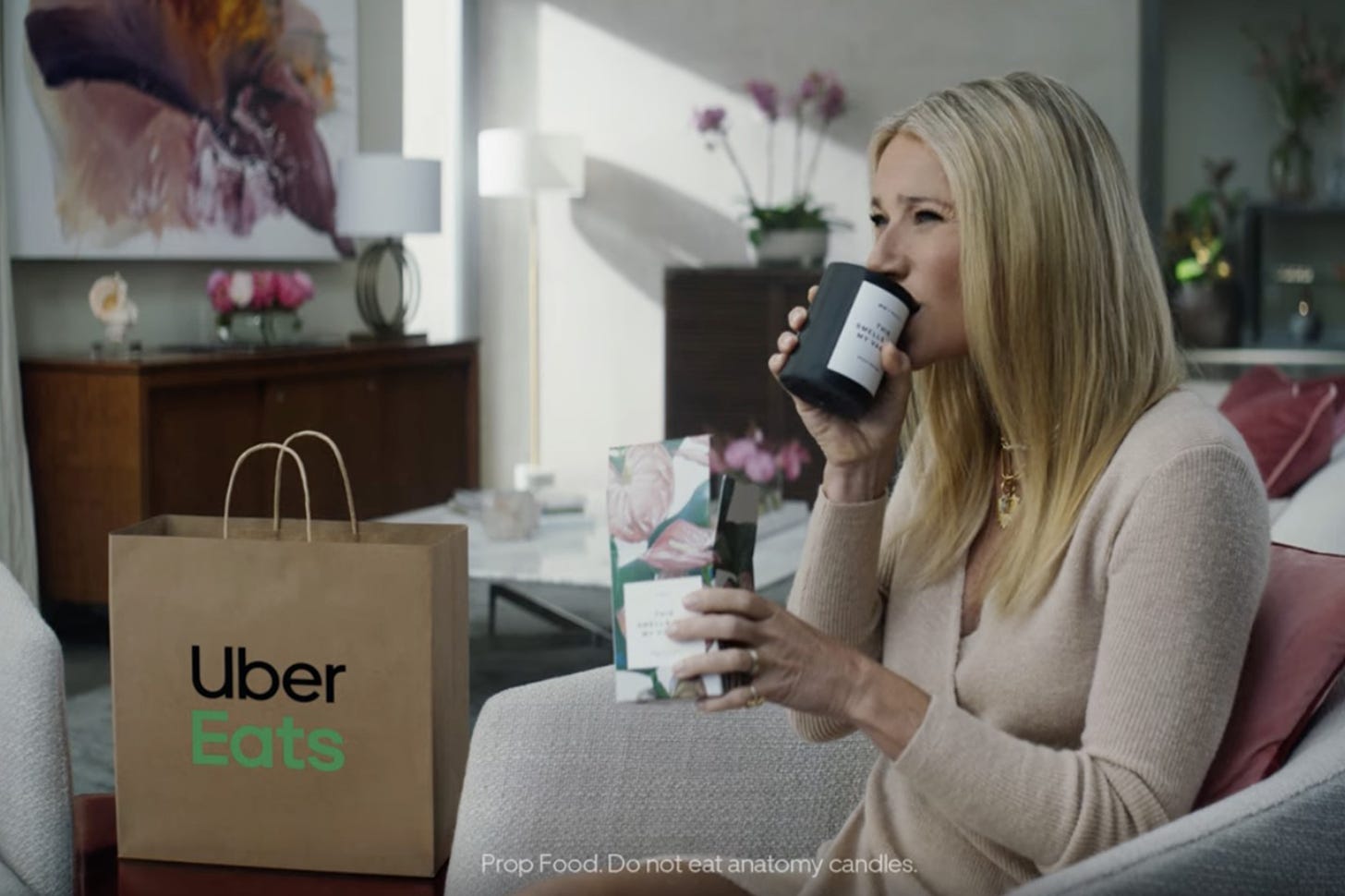 Gwyneth Paltrow tastes her vagina candle in Super Bowl commercial