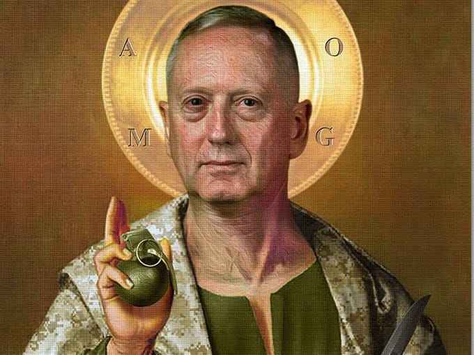 MARSOC Facebook Posts Picture of Mattis As a Saint