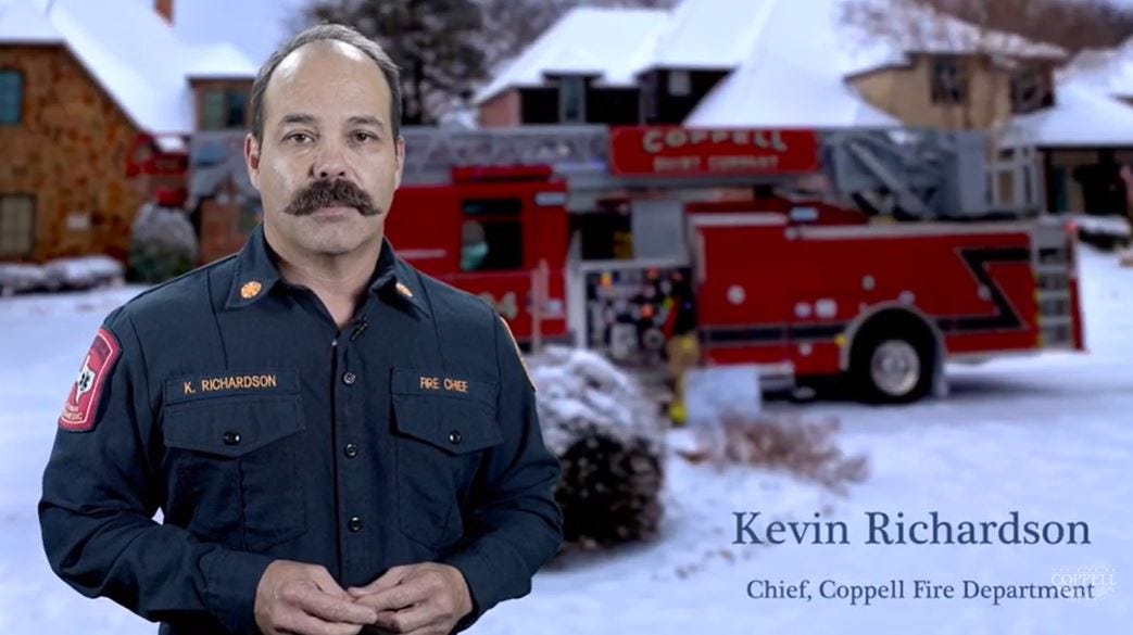 Coppell Fire Chief Kevin Richardson, as seen in the State of the City video