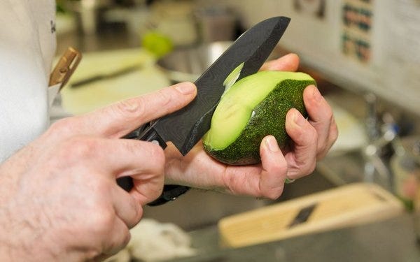 Food Training to Prevent Knife Injuries from Avocado Prep